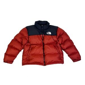 The North Face Nuptse 700 Down Puffer Full Zip Jacket Rust